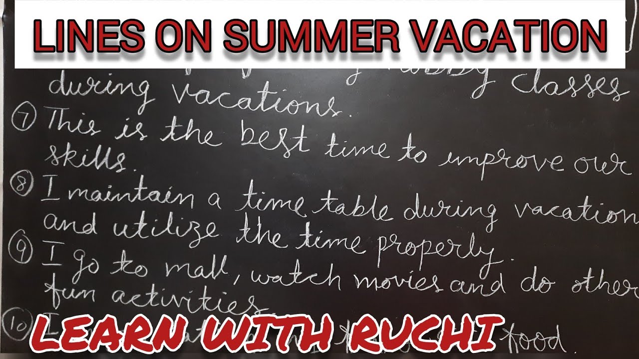 easy essay on summer vacation