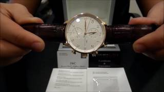 IWC Potuguese Chrono Rose Gold IW371402 | WatchesGMT - YouTube