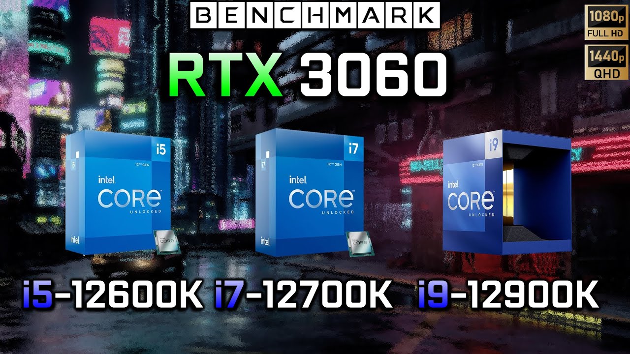 RTX 3060 + i5 12600K vs i7 12700k vs i9 12900k // Benchmark 