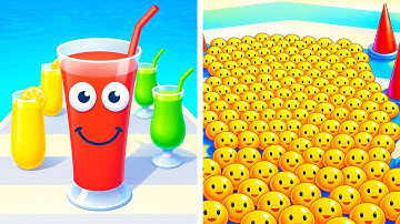 Juice Run vs Food Run 🍹🍔 Ultimate NOOB vs PRO Challenge 🔥 Walkthrough Max Gameplay QW2251