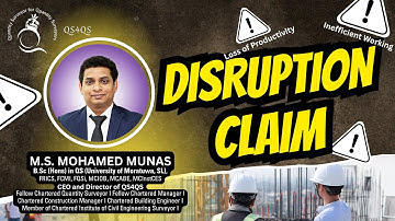 Understanding Disruption Claims in Quantity Surveying | QS4QS | MRICS Guidance