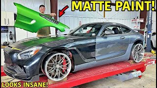 【GOONZQUAD】Rebuilding A Wrecked Mercedes AMG GTS! Our Toughest Paint Job Yet!!!