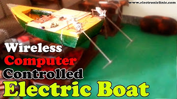 Electric Boat Project using Arduino with wireless computer control system using visual basic