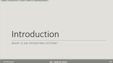 1 1 What is an Operating System