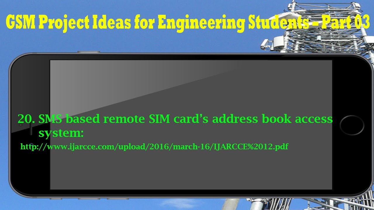 GSM Project Ideas for Engineering Students – Part 03