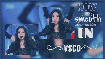 How to make smooth slow-motion in vsco #tutorial #vsco