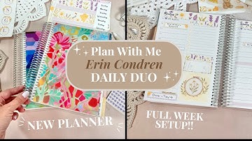 NEW PLANNER ✩ 2026 Erin Condren A5 Daily Duo Plan With Me 💫 Full Week Setup + Walkthrough