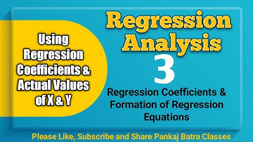 Class 3 | Regression Analysis | Actual Values of X & Y series I Pankaj Batra Classes