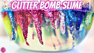 GLITTER BOMB CLEAR SLIME! GORGEOUS GLITTER SLIME!