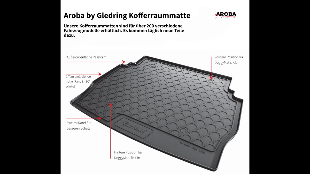 Design Kofferraumwanne passend für Audi A1 3 Türer und 5 Türer