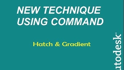 hatch and gradient command in autocad
