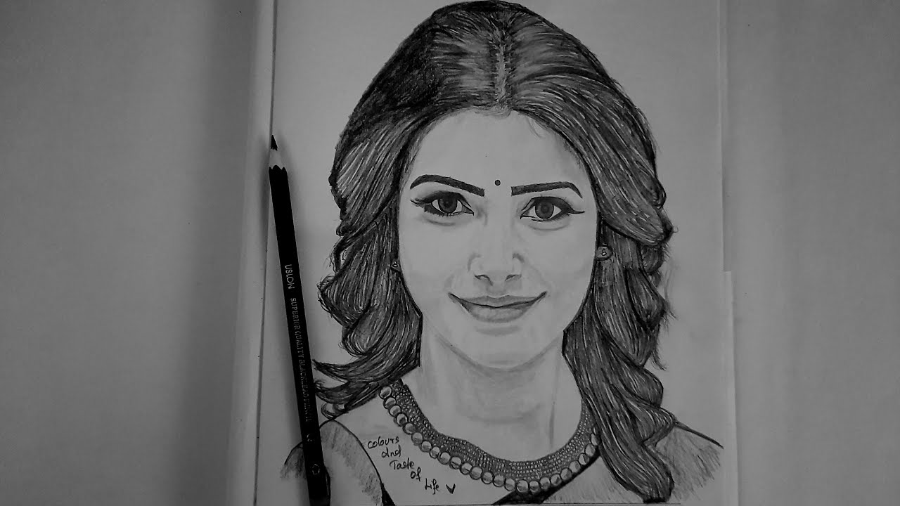 Sketch of samantha prabu  rdrawing