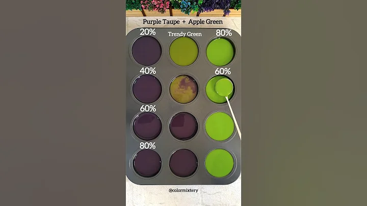 Purple Taupe + Apple Green | Rich Earth Meets Fresh Bright 🎨💜🍏 #colormixing #asmr #art #short