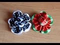 Цветы из ткани.Как сделать цветок на резинку.DIY.Flowers.