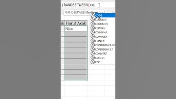 Membuat Huruf Acak dengan Gabungan Rumus Excel #Shorts