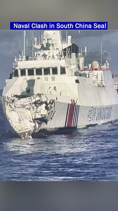 Chinese Type-52D Destroyer Collides with Friendly Coast Gaurd Vessel!