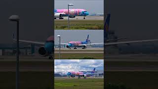 China Southern A350 in the 15th National Games livery, take off from Runway 14R & 32L at KUL