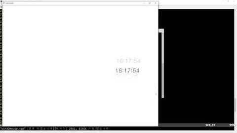 [WinAPI] Windows Programming using C/C++ : Drawing a clock viewer, Moving a clock viewer