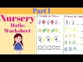 Nursery Maths Worksheet Part 1