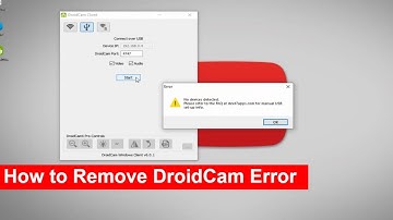 No Devices Detected Error On DroidCam PC Application