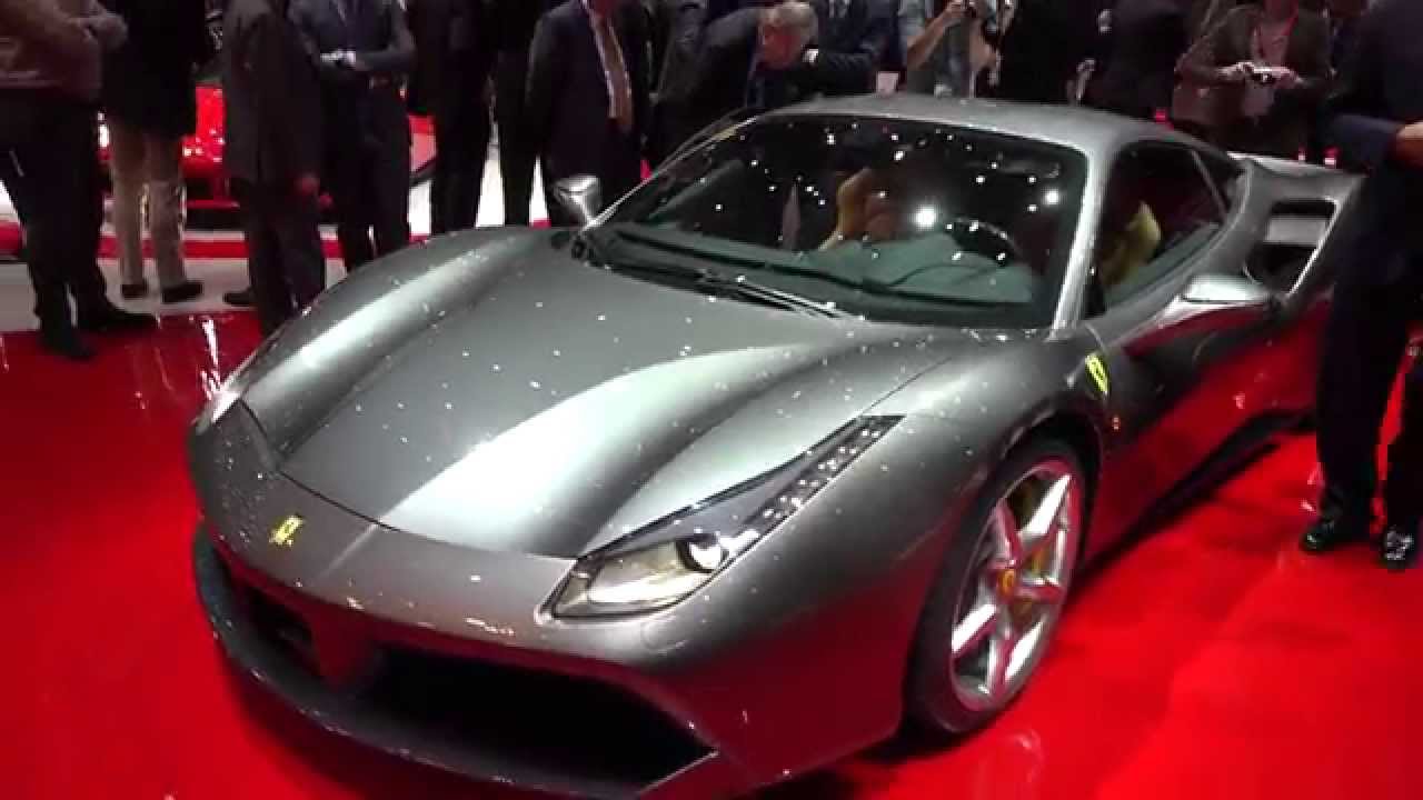4K] Grey Ferrari 488 Gtb Exterior, Interior And Engine Geneva 2015 - Youtube
