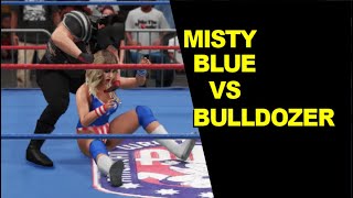 GLOW 1985 Misty Blue vs Bulldozer - Extreme Rules Mixed Match