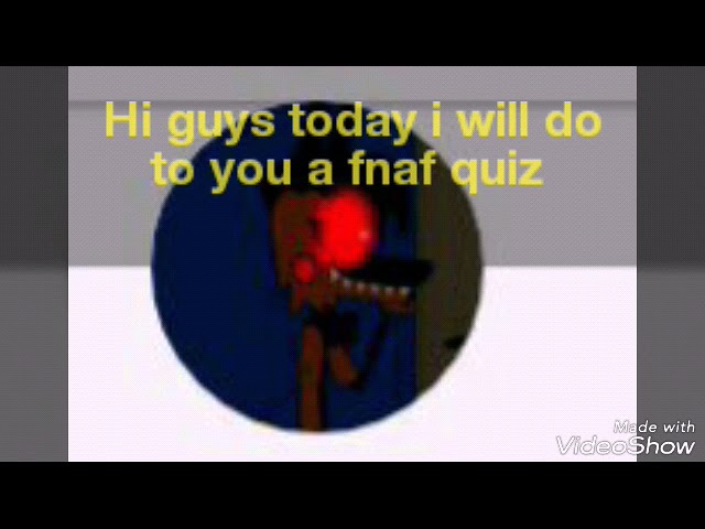 ✨QUIZ DE FNAF : MODO DIFICIL✨