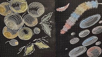 Daily Line Illusion [ 3D Balls Abstract Pattern ] Avesome Zentangle /Chalk / Satisfying Art