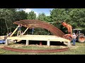 Arched Cabin Build - LIFTING THE CABIN WALLS!