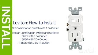 How to Install a Combination Device with a Single Pole Switch and a  Receptacle | Leviton - YouTube Smart Switch Wiring Diagram YouTube