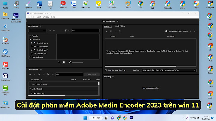 Hướng dẫn cài adobe media encoder cc 2023