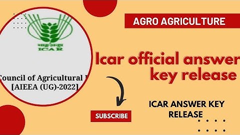 Icar official answer key release!! Icar answer key release!! #AGRI TARGET