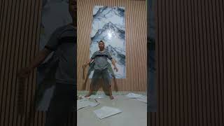It's easier to apply wallpaper to green walls