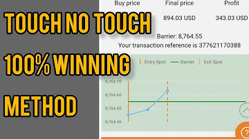 Touch No Touch Binary Options Tick Trading Strategy 2022 | No Loss 100% Win