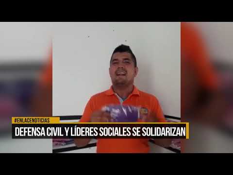 Defensa Civil y líderes sociales se solidarizan