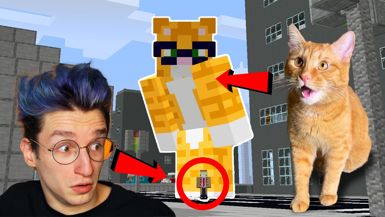 симба и бенчик играют в майнкрафт