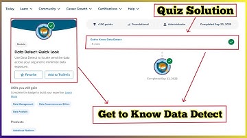 Get to Know Data Detect | Data Detect: Quick Look | Quiz Solution