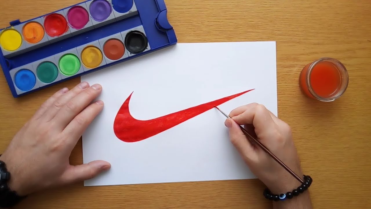 How to draw a NIKE swoosh - YouTube