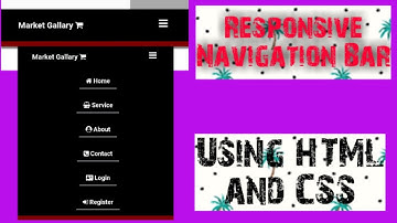 Responsive navigation bar menu using html   in Amharic