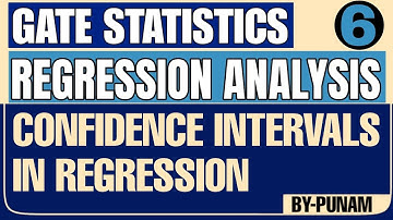 Confidence intervals in regression| Solved examples| ONE SHOT| GATE STATISTICS |Statistics by Punam|