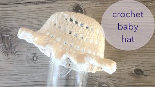 Crochet baby summer hat - free crochet pattern