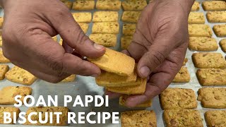 Soan Papdi Biscuit | सोन पापड़ी बिस्कुट | Pistachio Cookies Recipe | Sweet Biscuit Recipe | Cookies