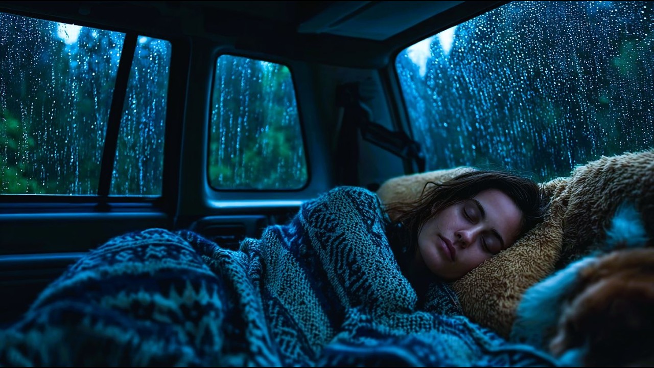 Cozy Heavy Rain on Car Roof 🌧️ 3 Hours Rain Sounds for Deep Sleep, Stress & Anxiety Relief