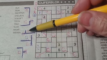 (#6059) Friday. Tectonic01 Sudoku puzzle. Bonus Extra edition. 03-03-2023 Extra part 4 of 4