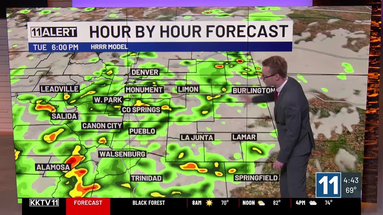 Scattered to numerous storms with heavy rain later Tuesday - YouTube