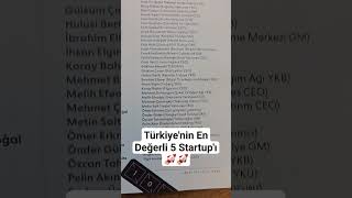 Türkiyenin En Değerli 5 Startupı Sizce Kim?
