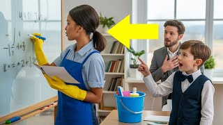 INCREDIBLE MAID SOLVES MATH PUZZLE THAT LEFT A MILLIONAIRE'S SON BAFFLED—HIDDEN TALENT DISCOVERED!