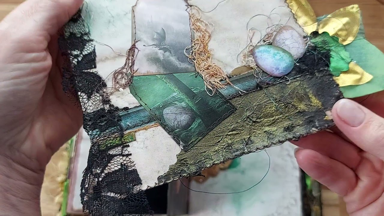 Emerald Electrum Dragon junk journal