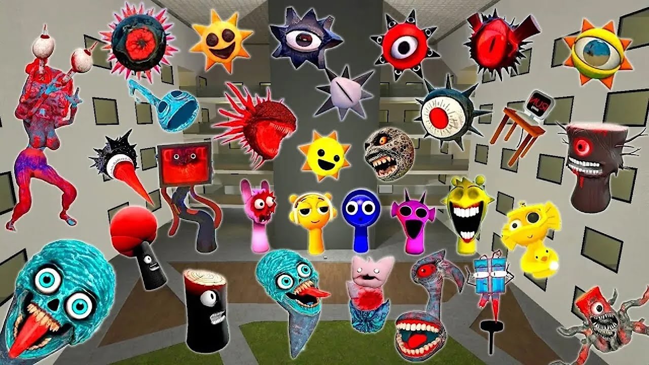 LIMINAL HOTE SPRUNKI MR SUN FUN COMPUTER MISS WENDA YELOW PINKI COOL AS ICE SPARTAN KICKING IN GMOD