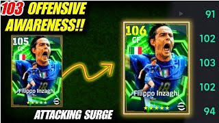 106 FILIPPO INZAGHI ATTACK SURGE BEST TRAINING! 🎉🔥 | F. Inzaghi Efootball 2026 | efootball